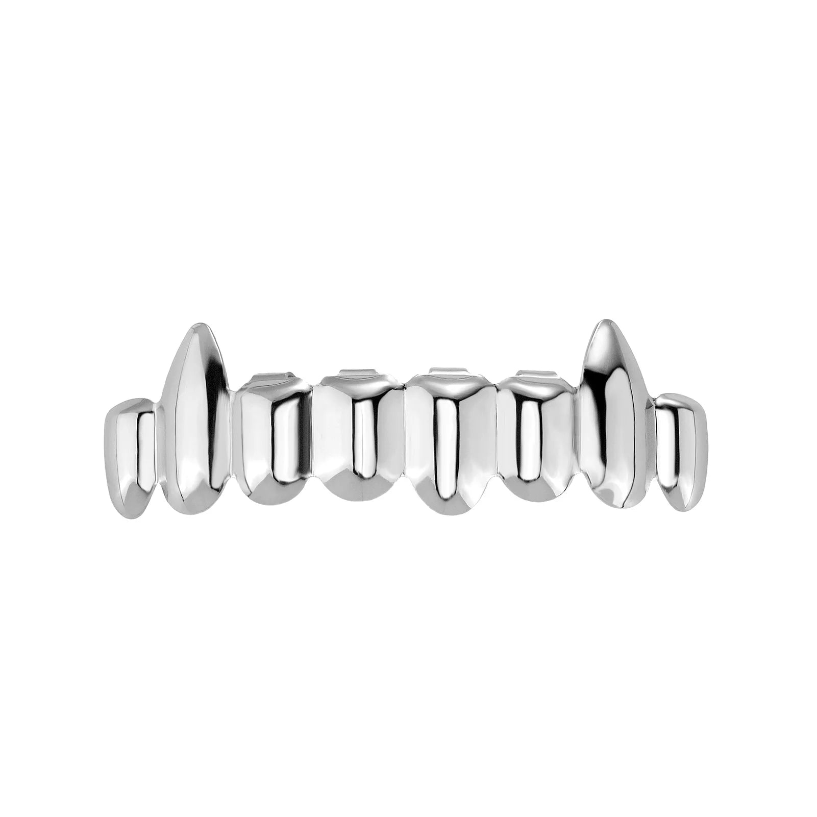 TOPGRILLZ Hip Hop 8/8 Vampire Fangs Glossy Teeth Grillz Top Bottom Mouth Tooth Caps For Women Men Jewelry Halloween Cosplay Gift