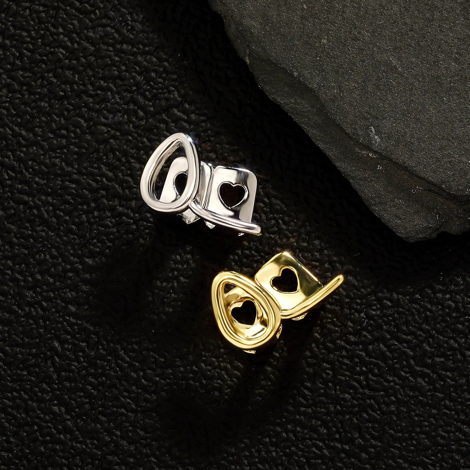 TOPGRILLZ Gold Silver Color Horizontal Bar Hollow Flame Zircon Teeth Grillz Hip Hop CZ Stone Tooth Grills For Women Men Jewelry