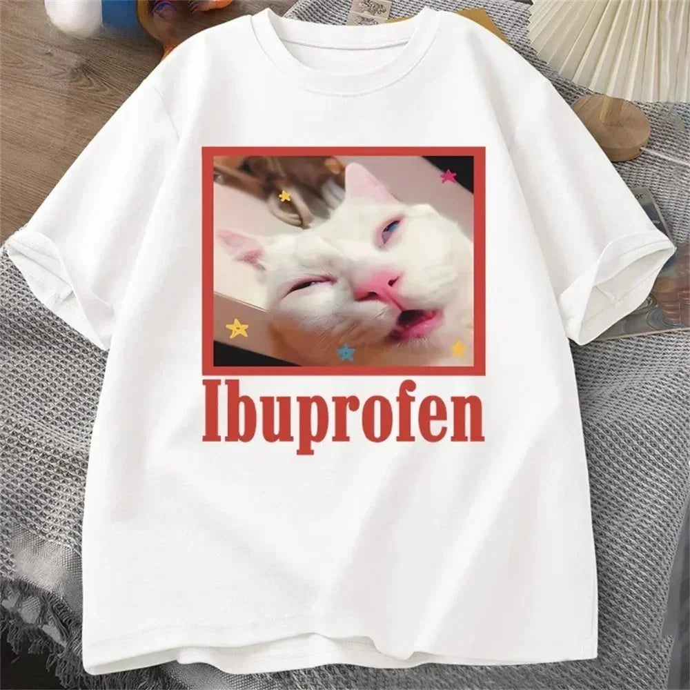 Ibuprofen Cat Oversized T-Shirt