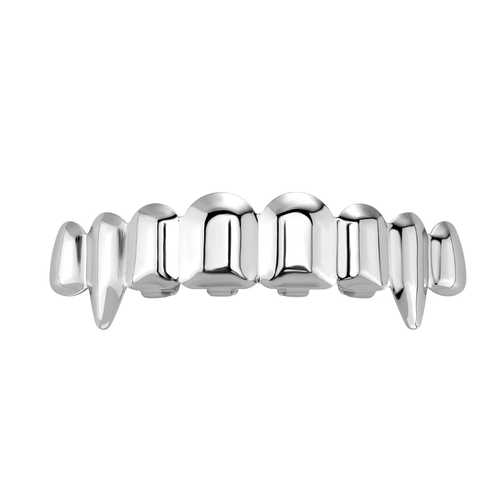 TOPGRILLZ Hip Hop 8/8 Vampire Fangs Glossy Teeth Grillz Top Bottom Mouth Tooth Caps For Women Men Jewelry Halloween Cosplay Gift